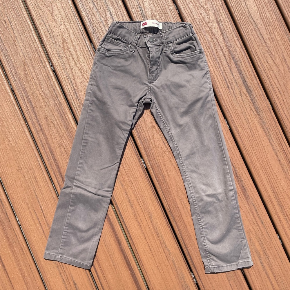 Boys Size 8 Levi’s 511 Slim Gray Pants
